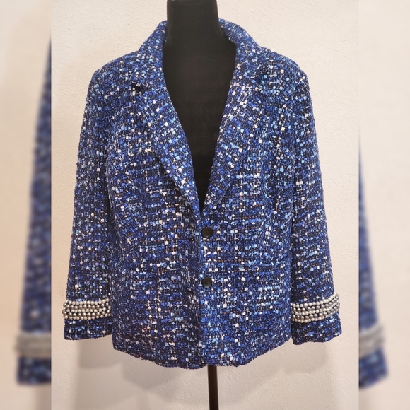 Joan Rivers Blazer with Pearl Accent Size 18W